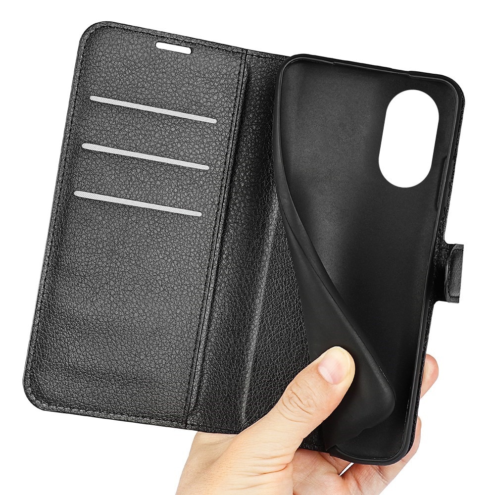 Cover portafoglio Oppo A17 Nero