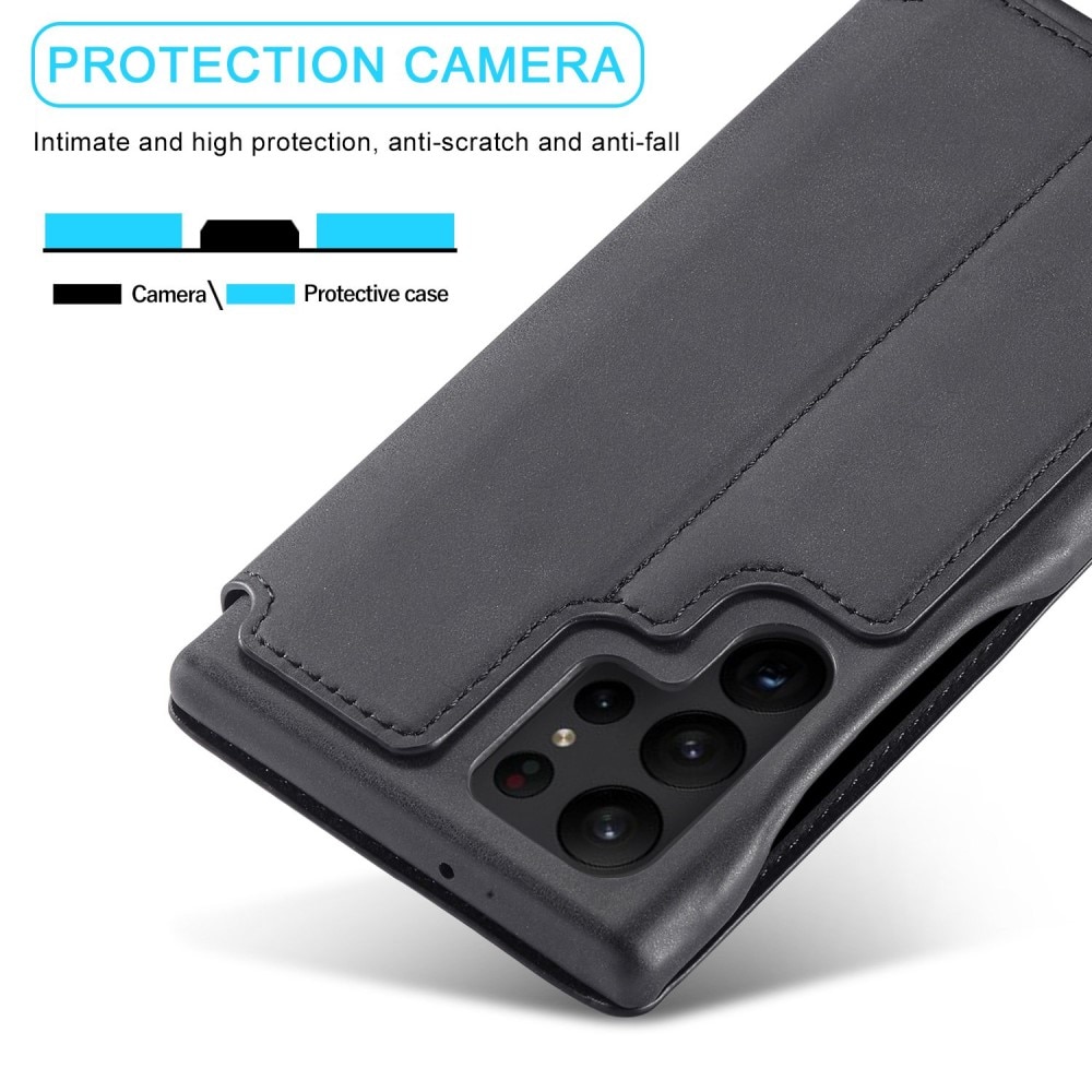 Custodie a portafoglio sottili Samsung Galaxy S23 Ultra nero