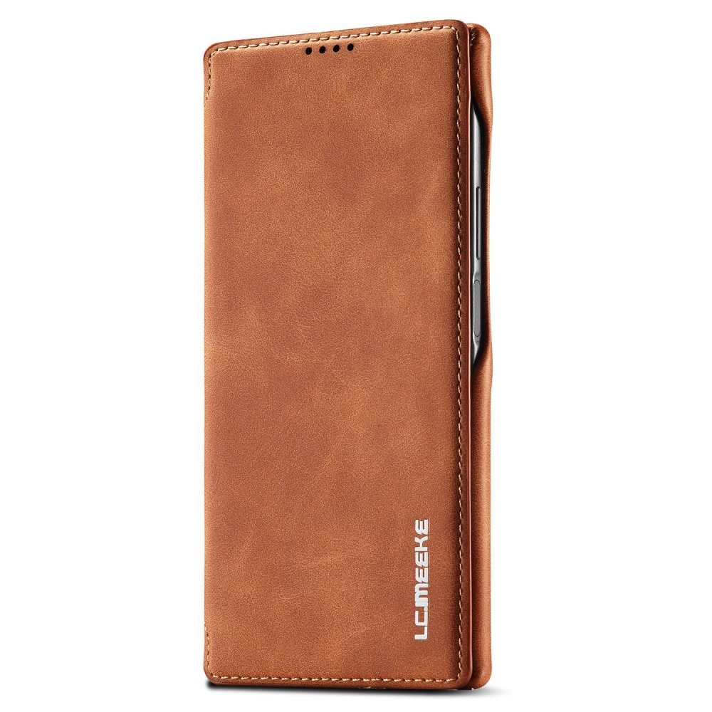 Custodie a portafoglio sottili Samsung Galaxy S23 Ultra cognac