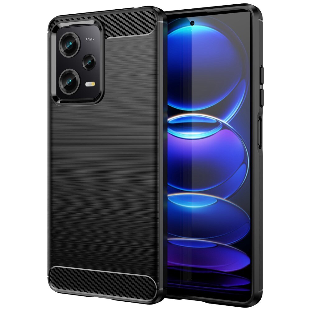 Cover TPU Brushed Xiaomi Redmi Note 12 Pro Nero