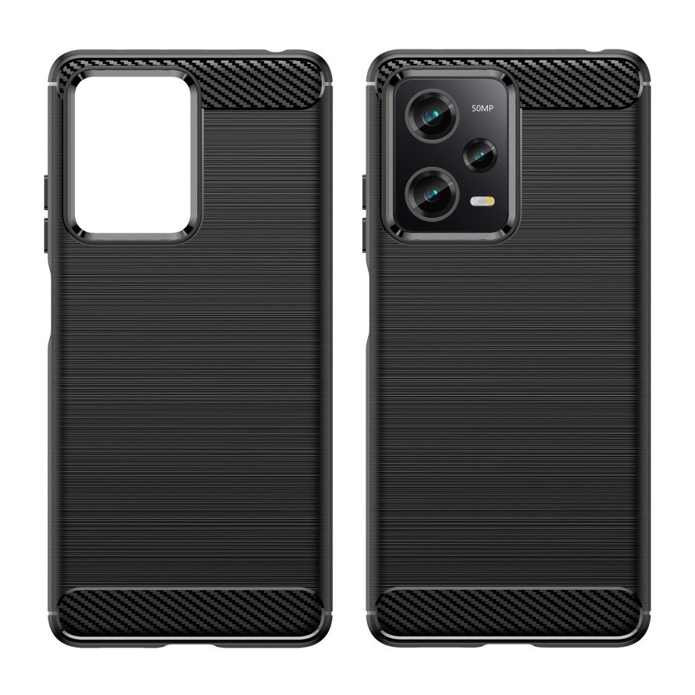Cover TPU Brushed Xiaomi Redmi Note 12 Pro Nero
