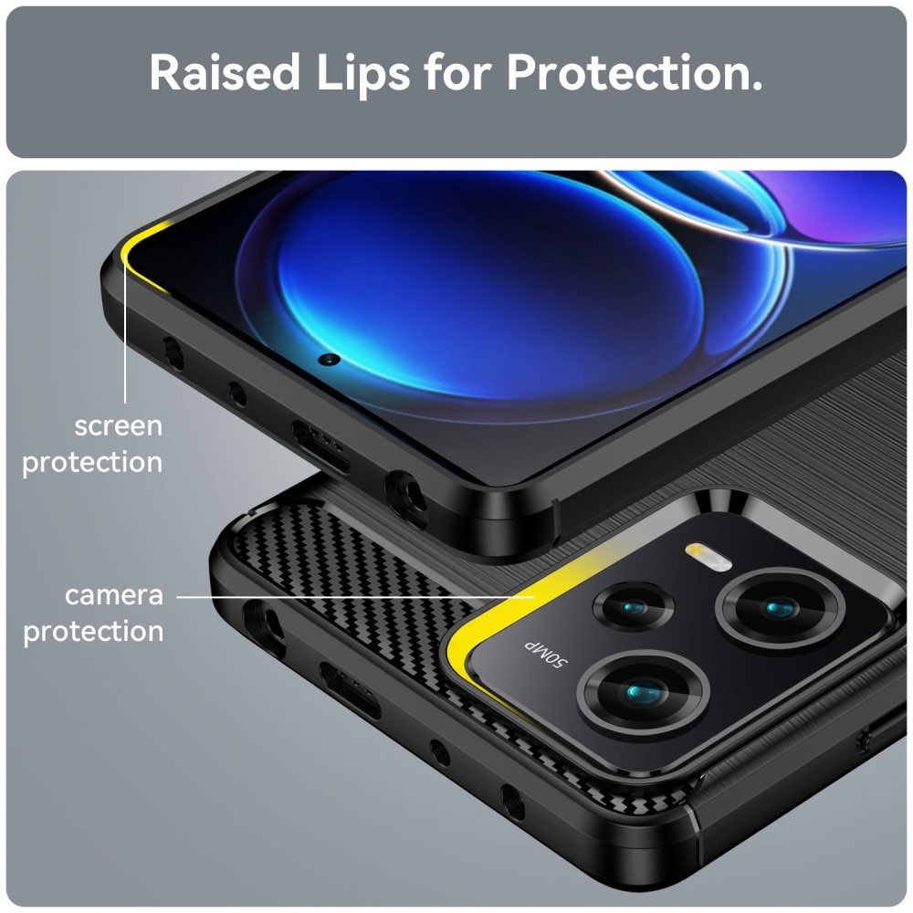 Cover TPU Brushed Xiaomi Redmi Note 12 Pro Nero