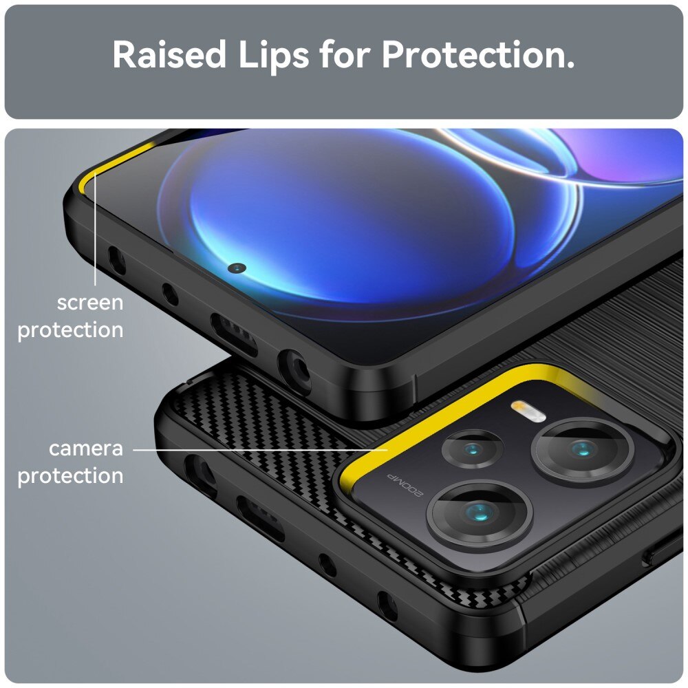 Cover TPU Brushed Xiaomi Redmi Note 12 Pro Plus Nero