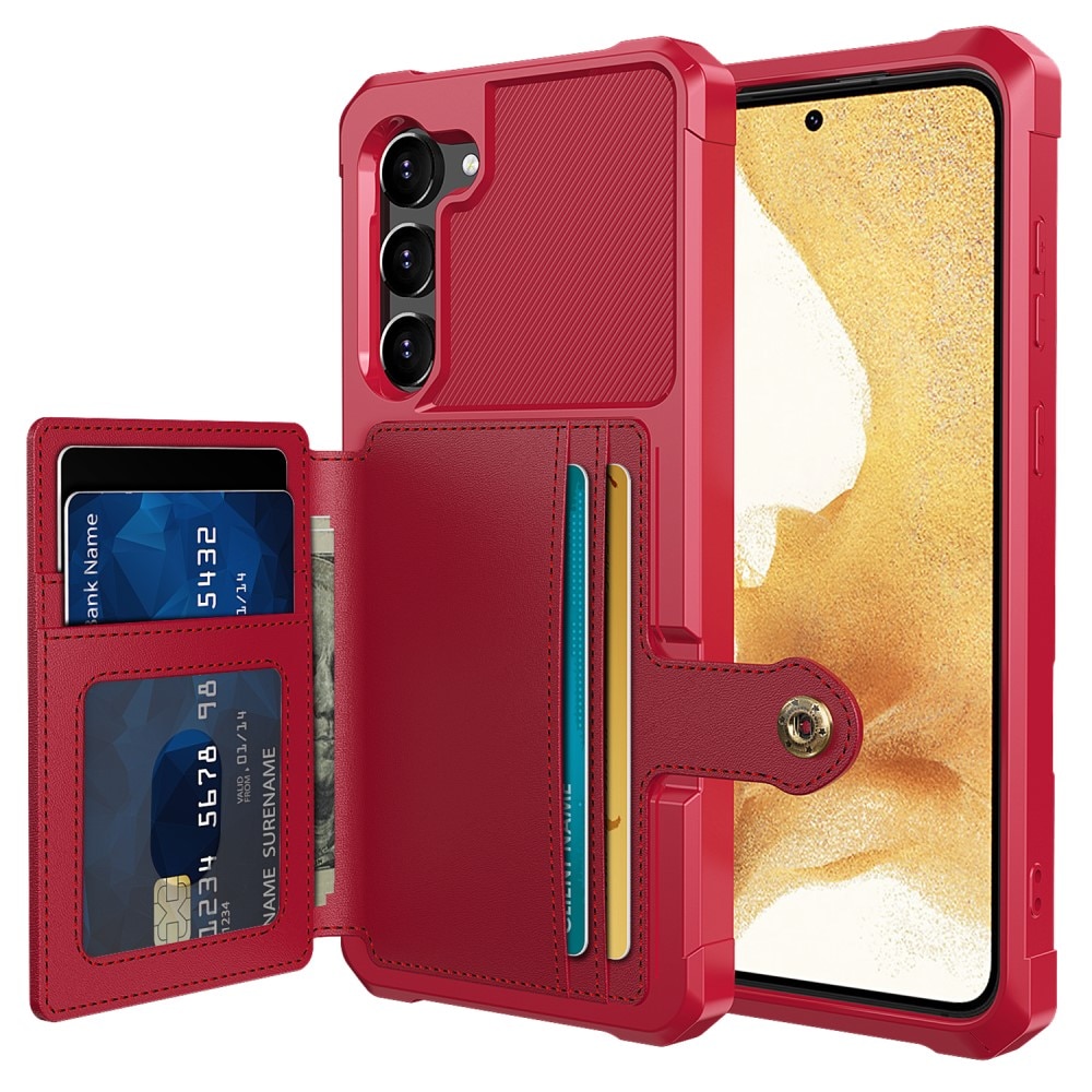 Cover con portacarte Tough Multi-slot Samsung Galaxy S23 rosso