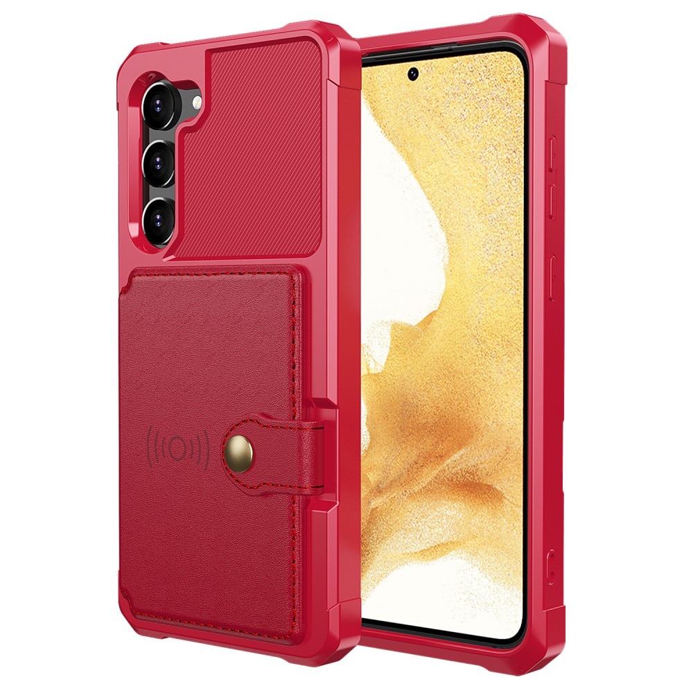 Cover con portacarte Tough Multi-slot Samsung Galaxy S23 Rosso