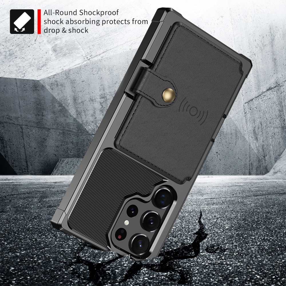 Cover con portacarte Tough Multi-slot Samsung Galaxy S23 Ultra nero