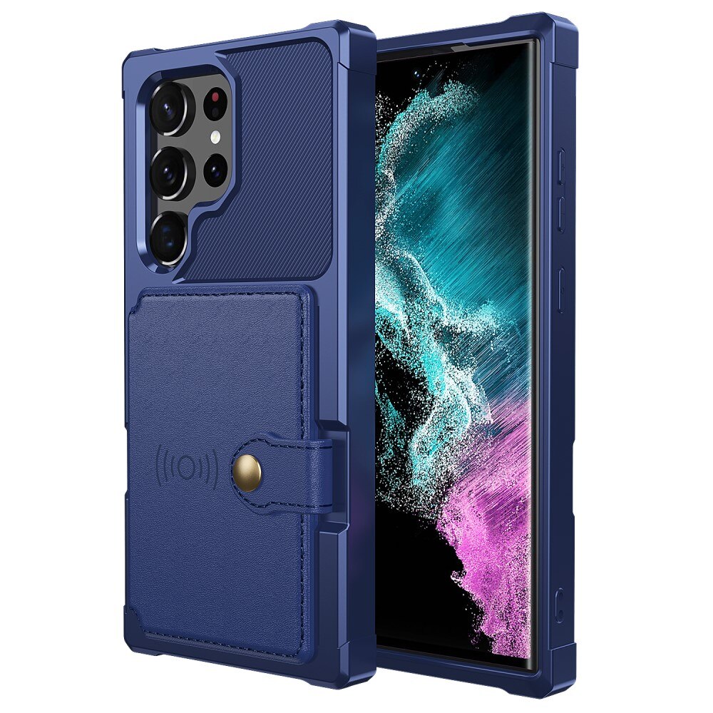 Cover con portacarte Tough Multi-slot Samsung Galaxy S23 Ultra Blu