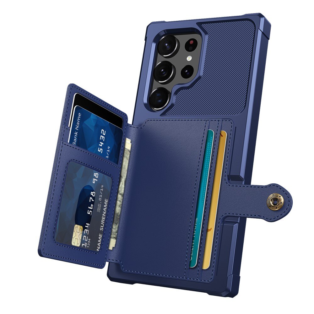 Cover con portacarte Tough Multi-slot Samsung Galaxy S23 Ultra Blu