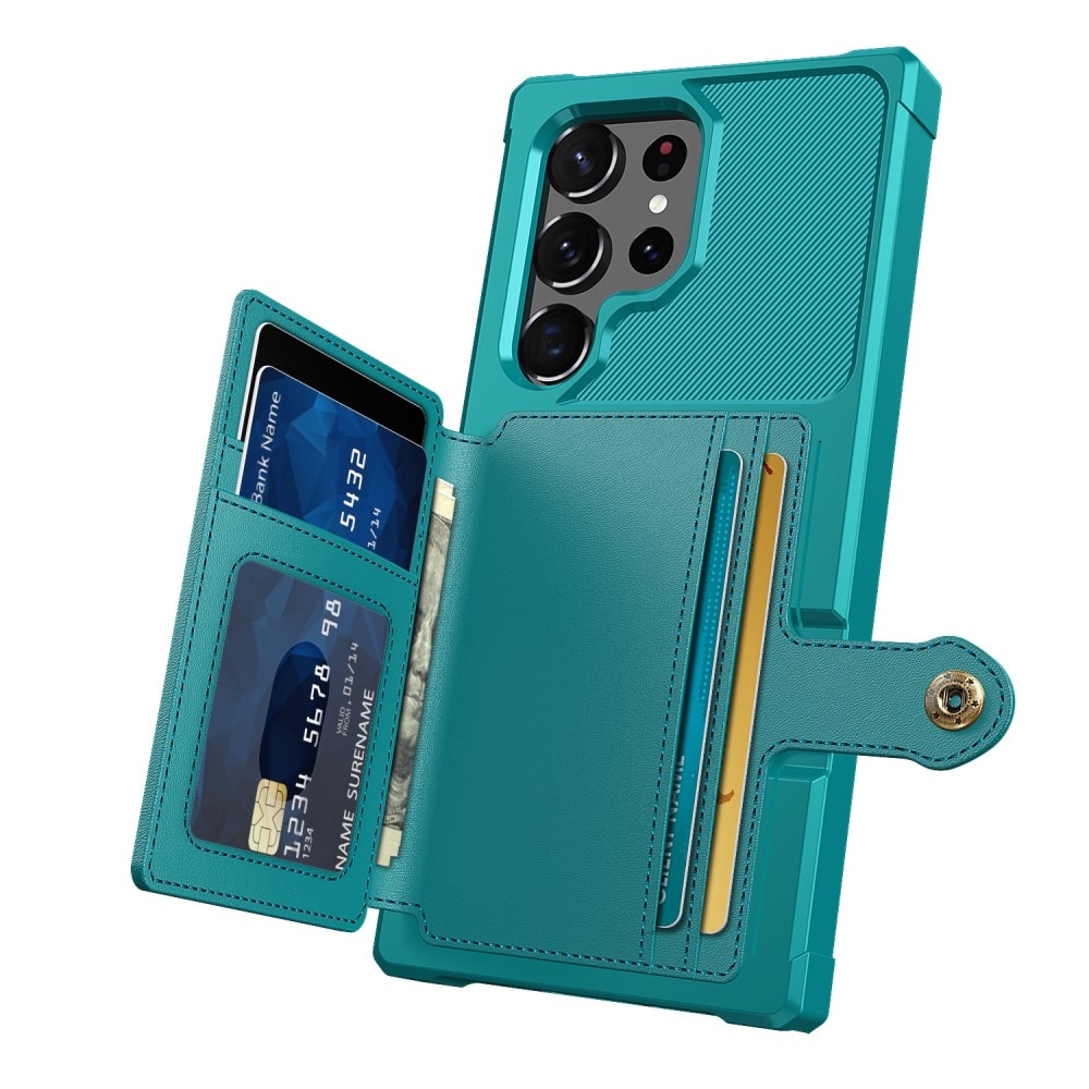 Cover con portacarte Tough Multi-slot Samsung Galaxy S23 Ultra Verde