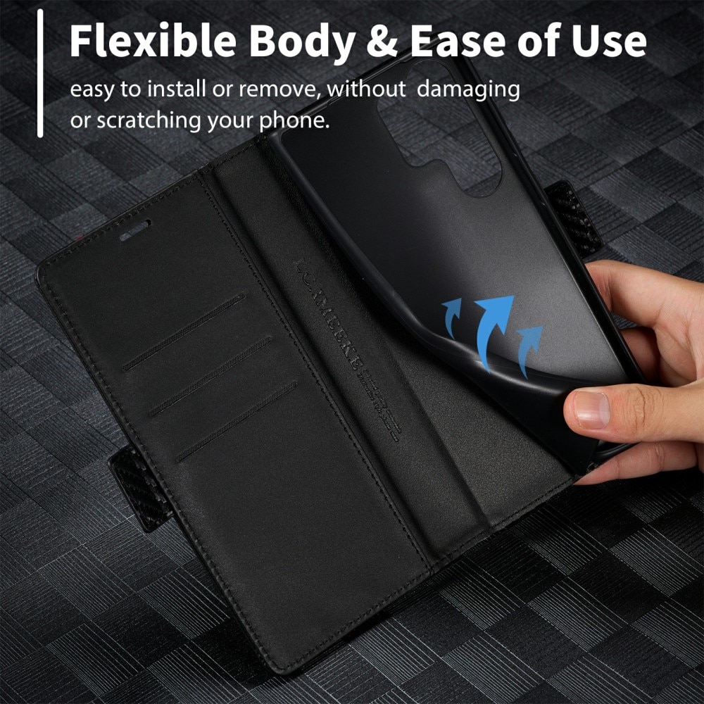 Custodie a portafoglio Samsung Galaxy S23 Ultra fibra di carbonio