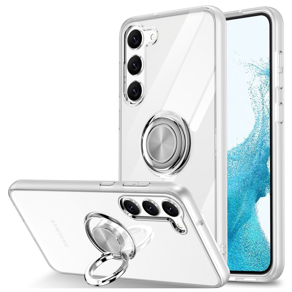 Cover Finger Ring Kickstand Samsung Galaxy S24 Plus trasparente