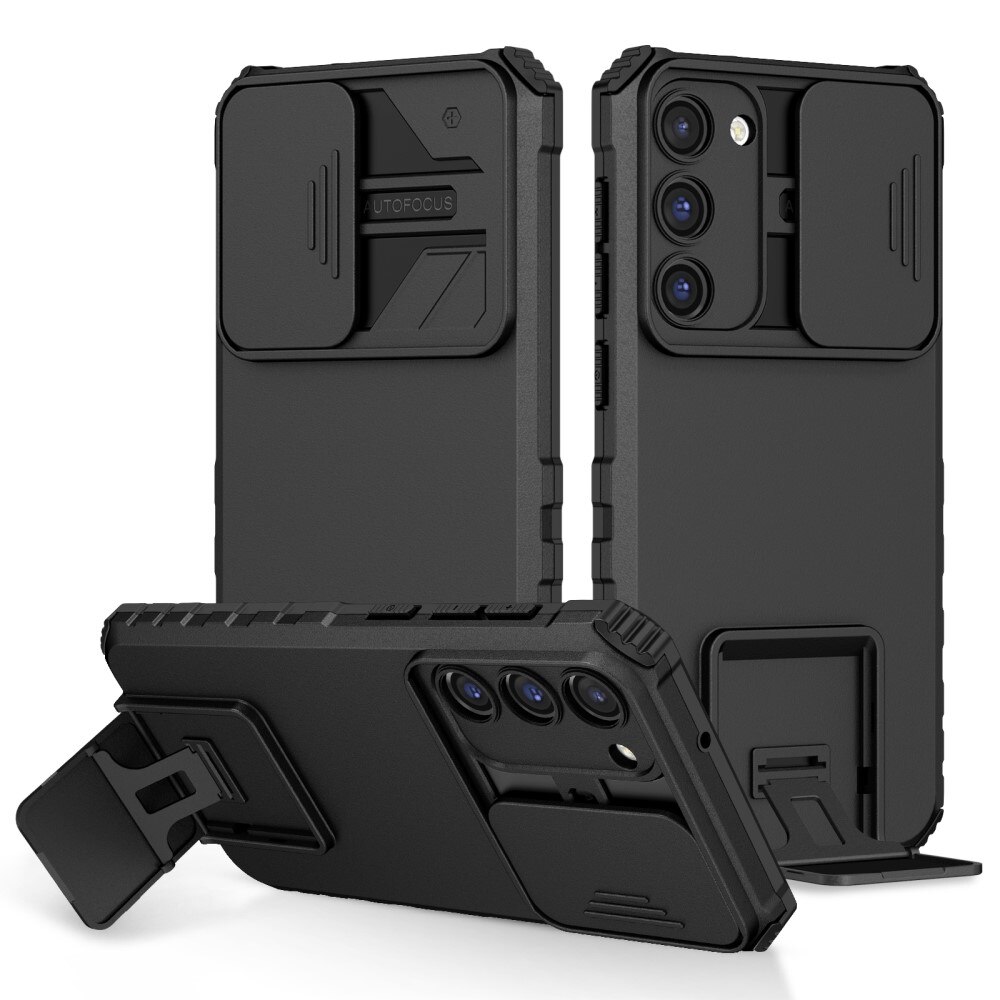 Cover Kickstand con Protezione fotocamera Samsung Galaxy S23 nero