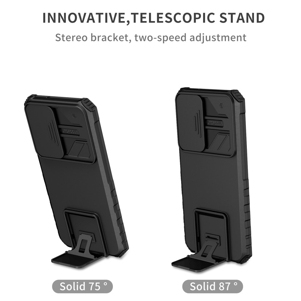 Cover Kickstand con Protezione fotocamera Samsung Galaxy S23 nero