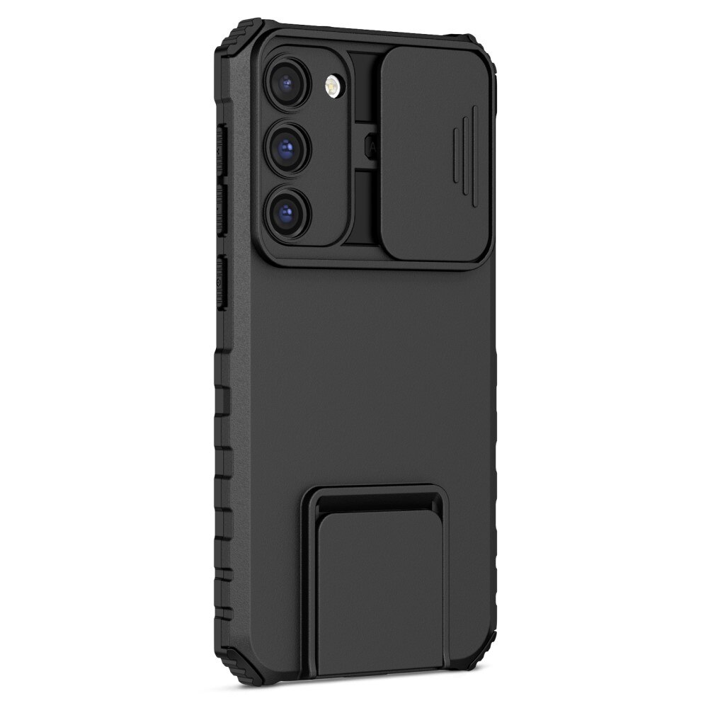 Cover Kickstand con Protezione fotocamera Samsung Galaxy S23 Plus Nero