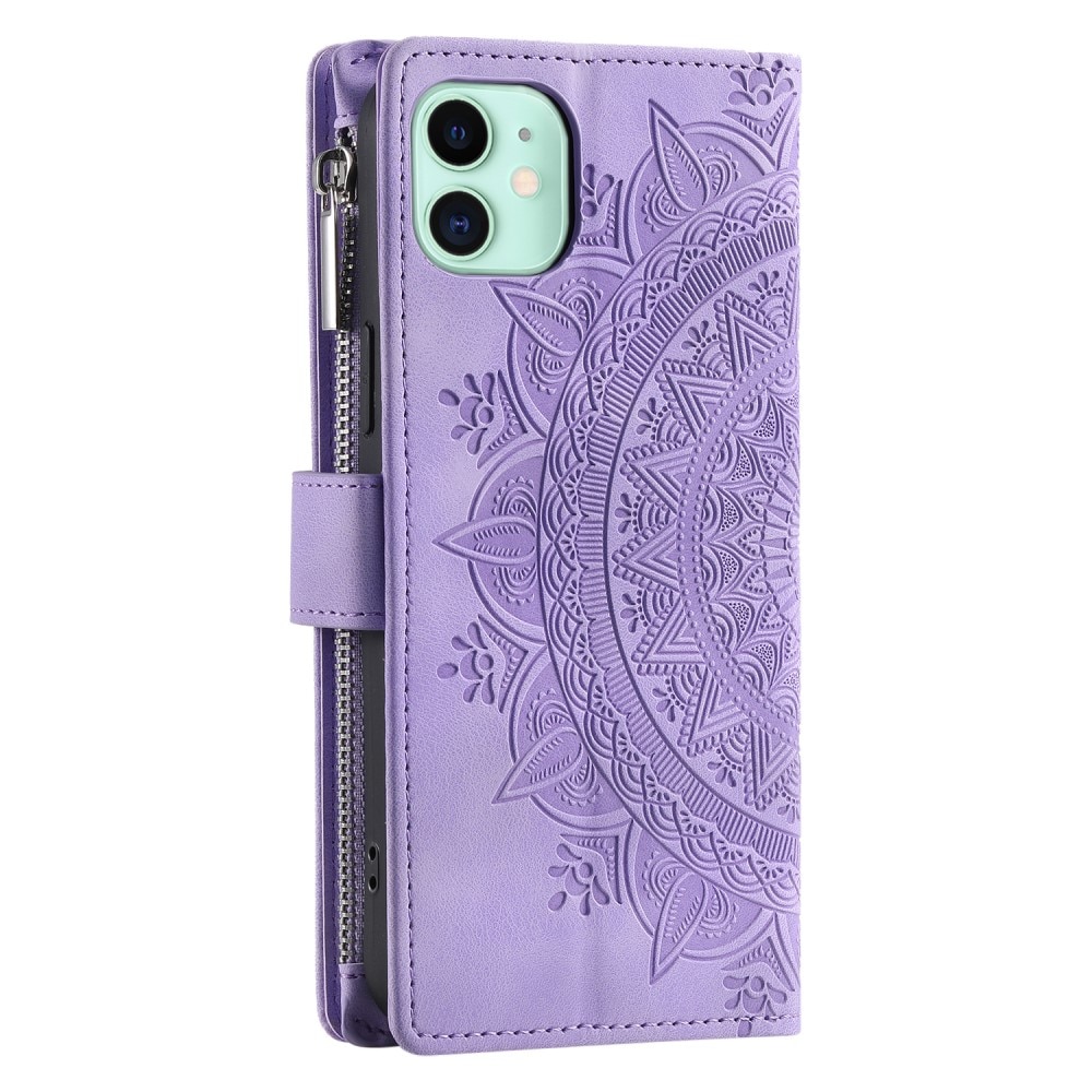 Borsa a portafoglio Mandala iPhone 12 Mini viola