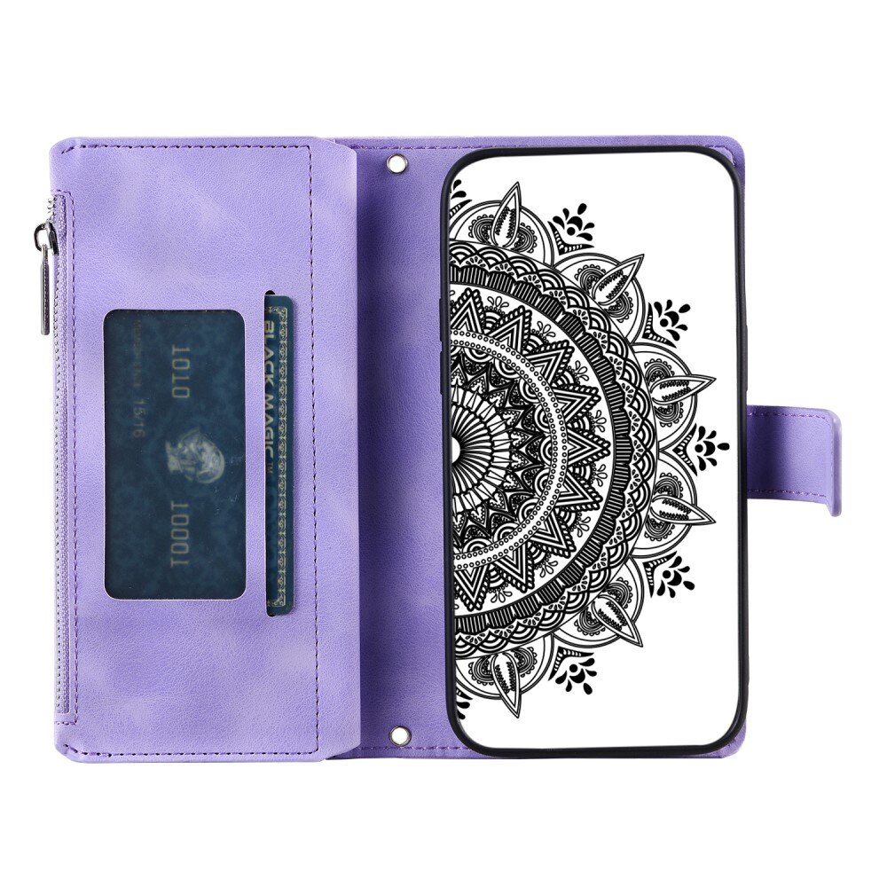 Borsa a portafoglio Mandala iPhone 12 Mini viola