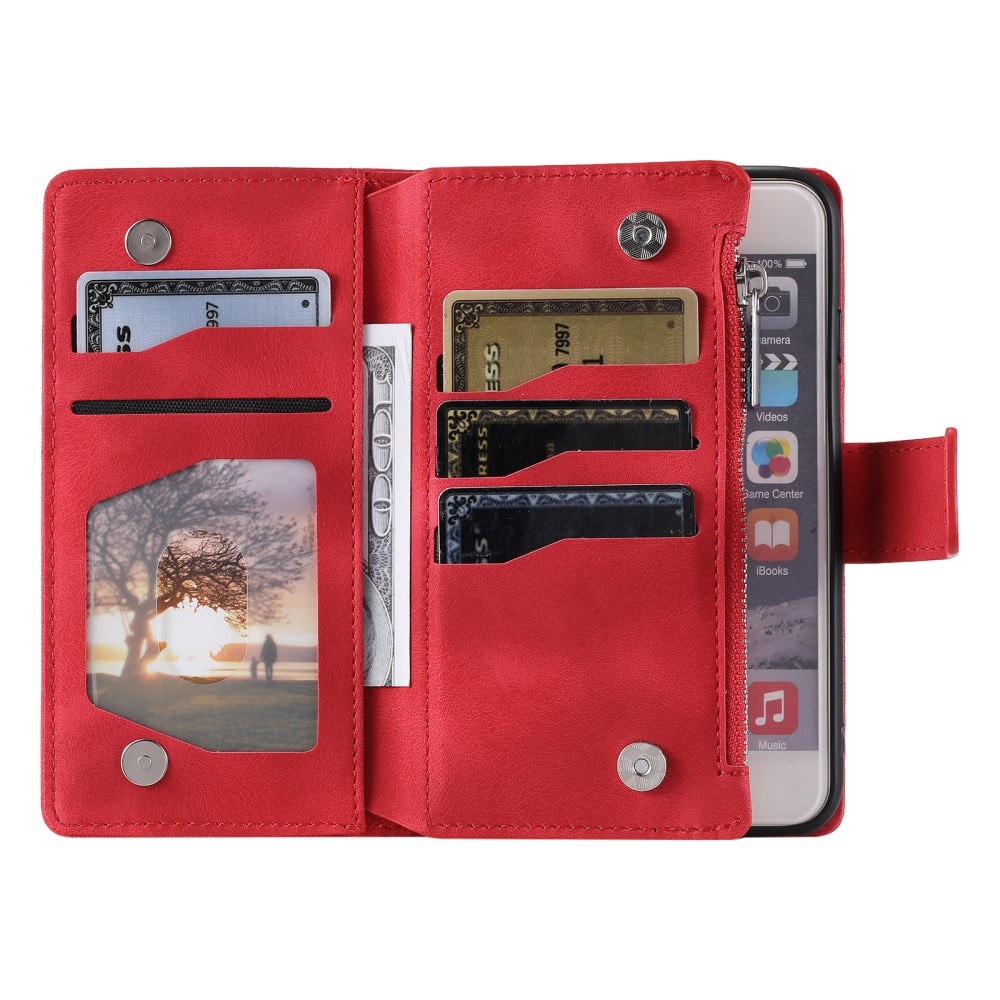 Borsa a portafoglio Mandala iPhone 13 Mini rosso