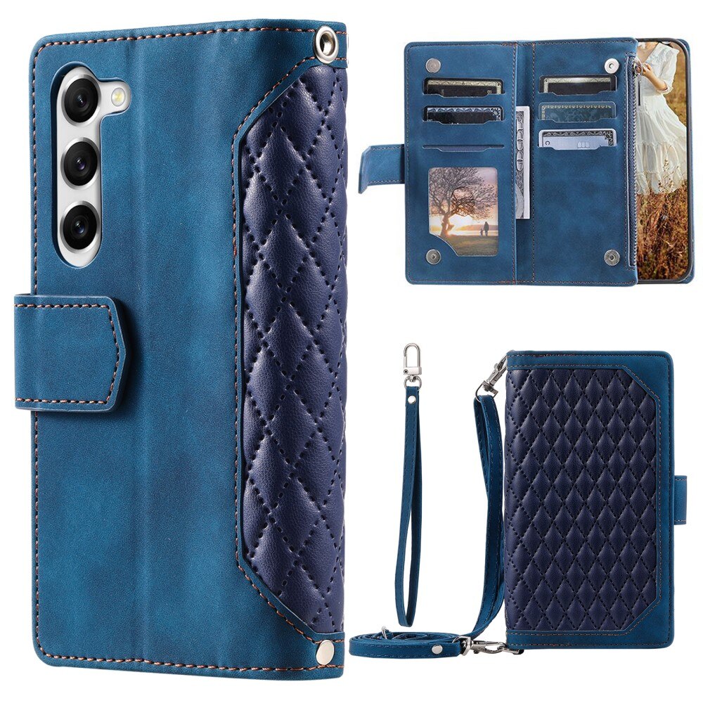 Borsa a portafoglio trapuntata Samsung Galaxy S23 Blu