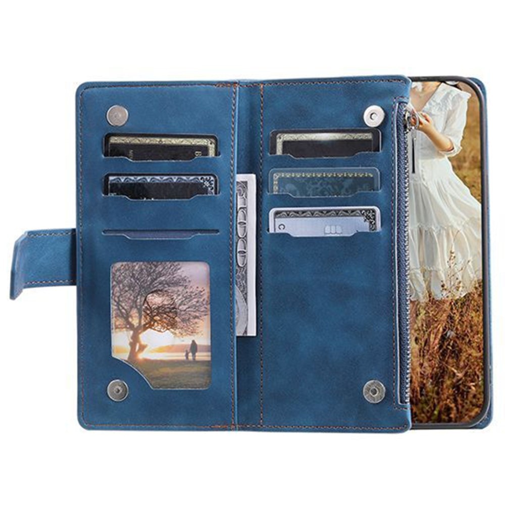 Borsa a portafoglio trapuntata Samsung Galaxy S23 Plus Blu