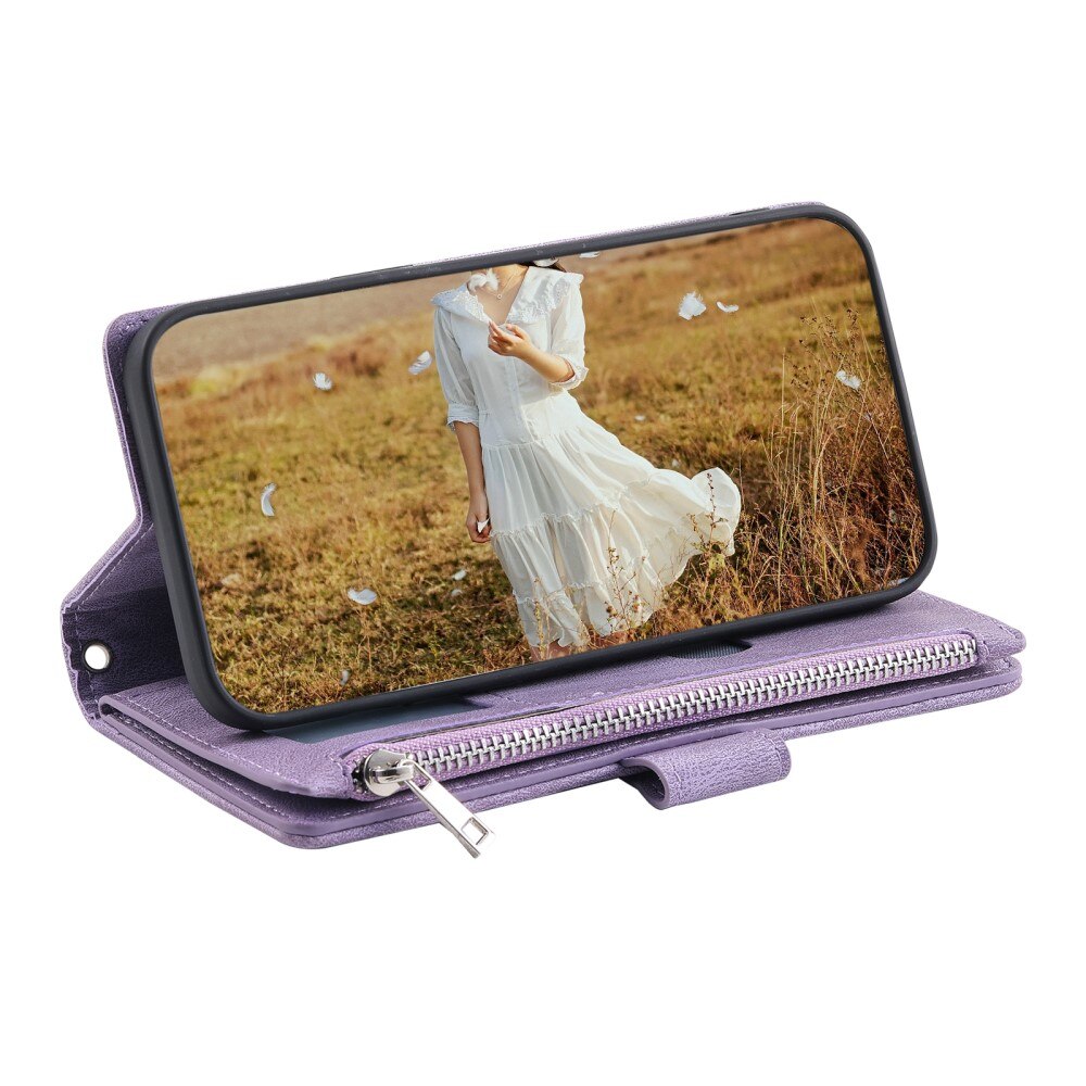 Borsa a portafoglio trapuntata Samsung Galaxy S23 Plus viola