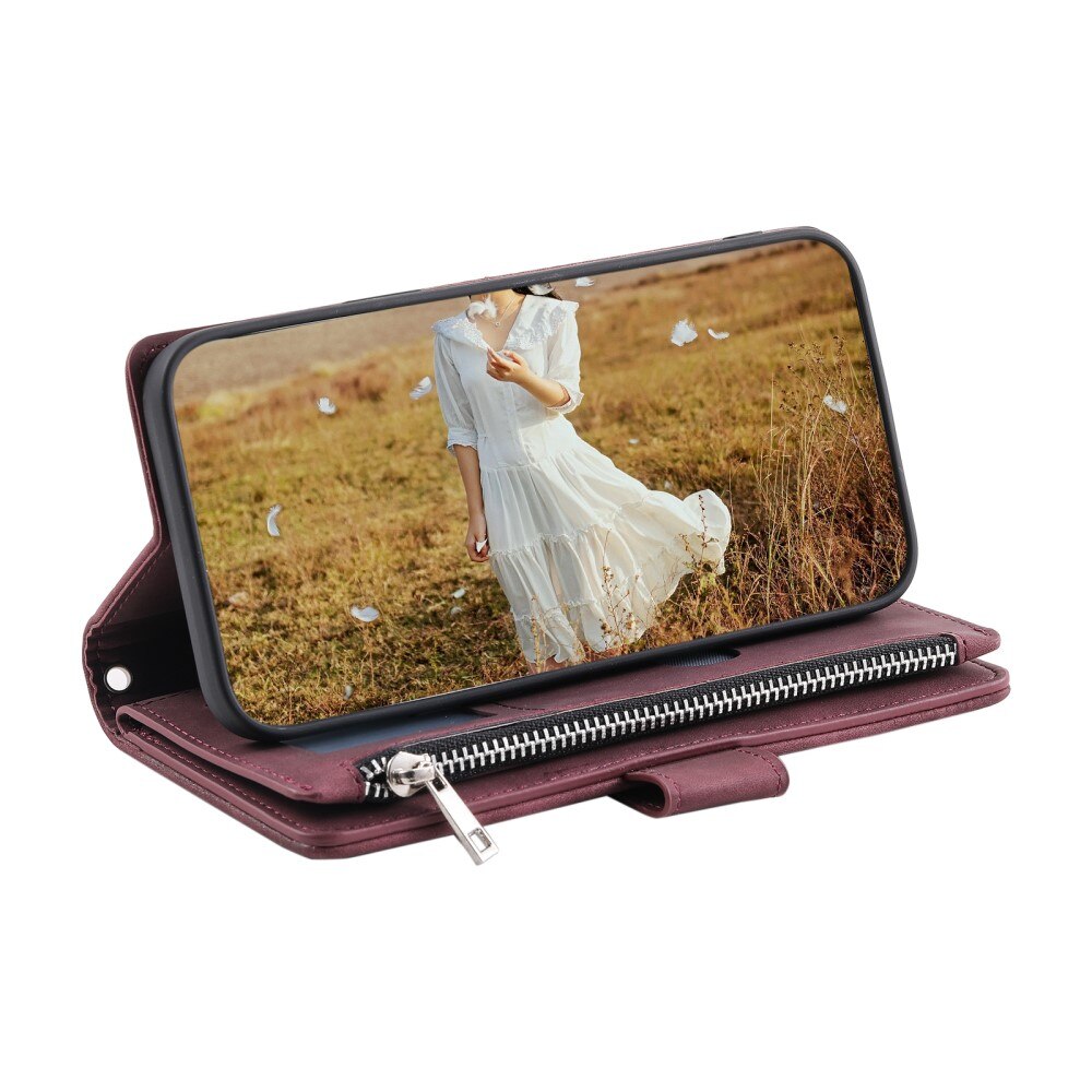 Borsa a portafoglio trapuntata Samsung Galaxy S23 Plus Rosso