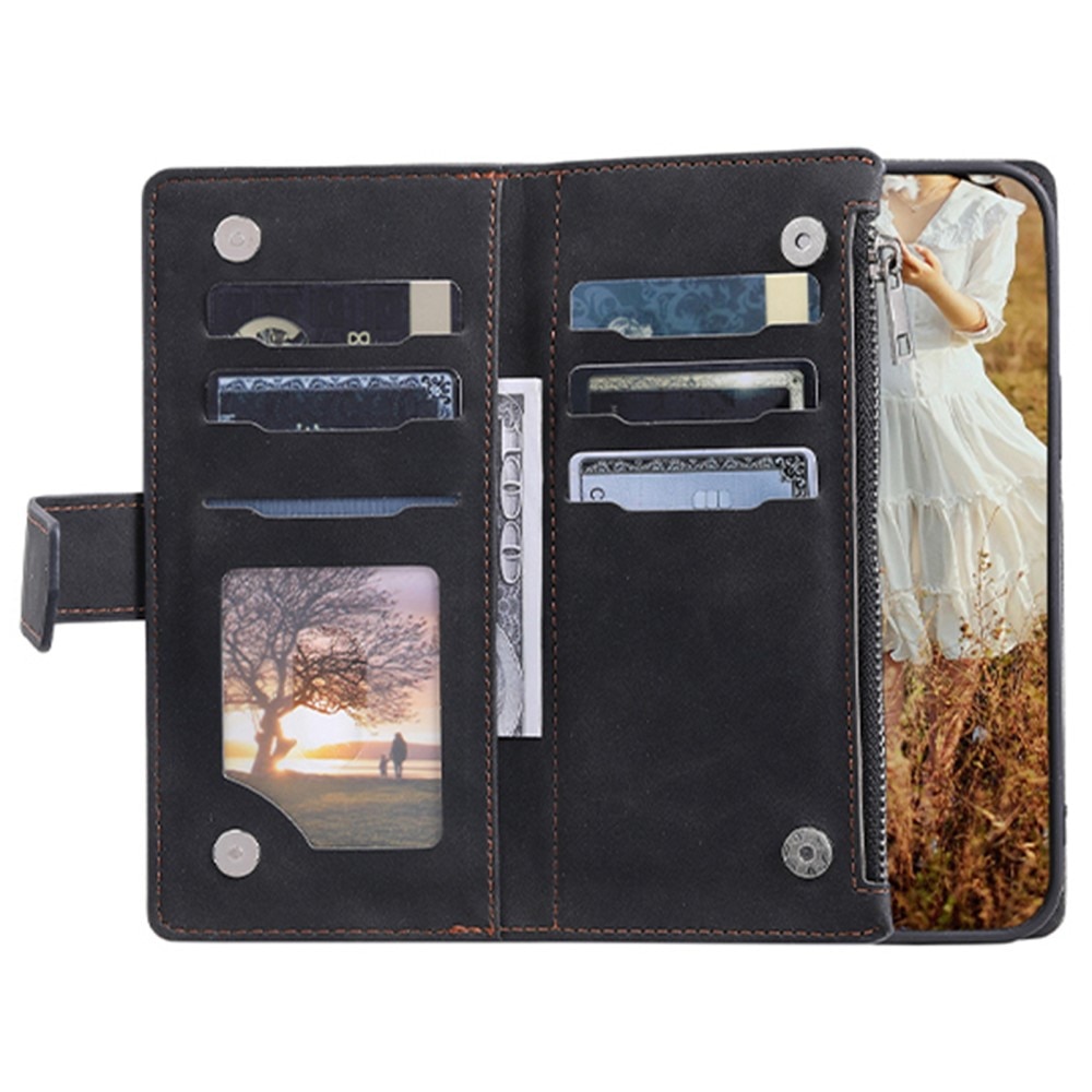 Borsa a portafoglio trapuntata Samsung Galaxy S23 Plus Nero