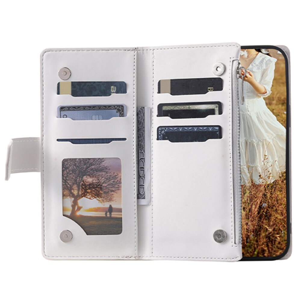 Borsa a portafoglio trapuntata Samsung Galaxy S23 Plus Bianco