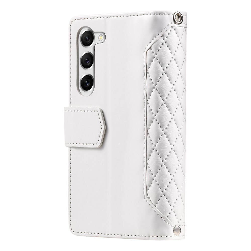 Borsa a portafoglio trapuntata Samsung Galaxy S23 Plus Bianco