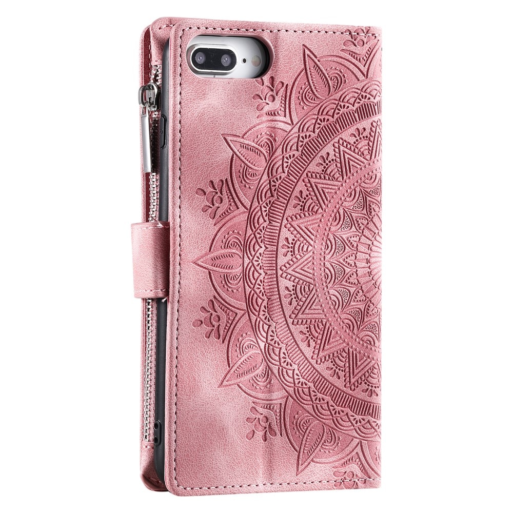 Borsa a portafoglio Mandala iPhone 7 Plus/8 Plus rosa