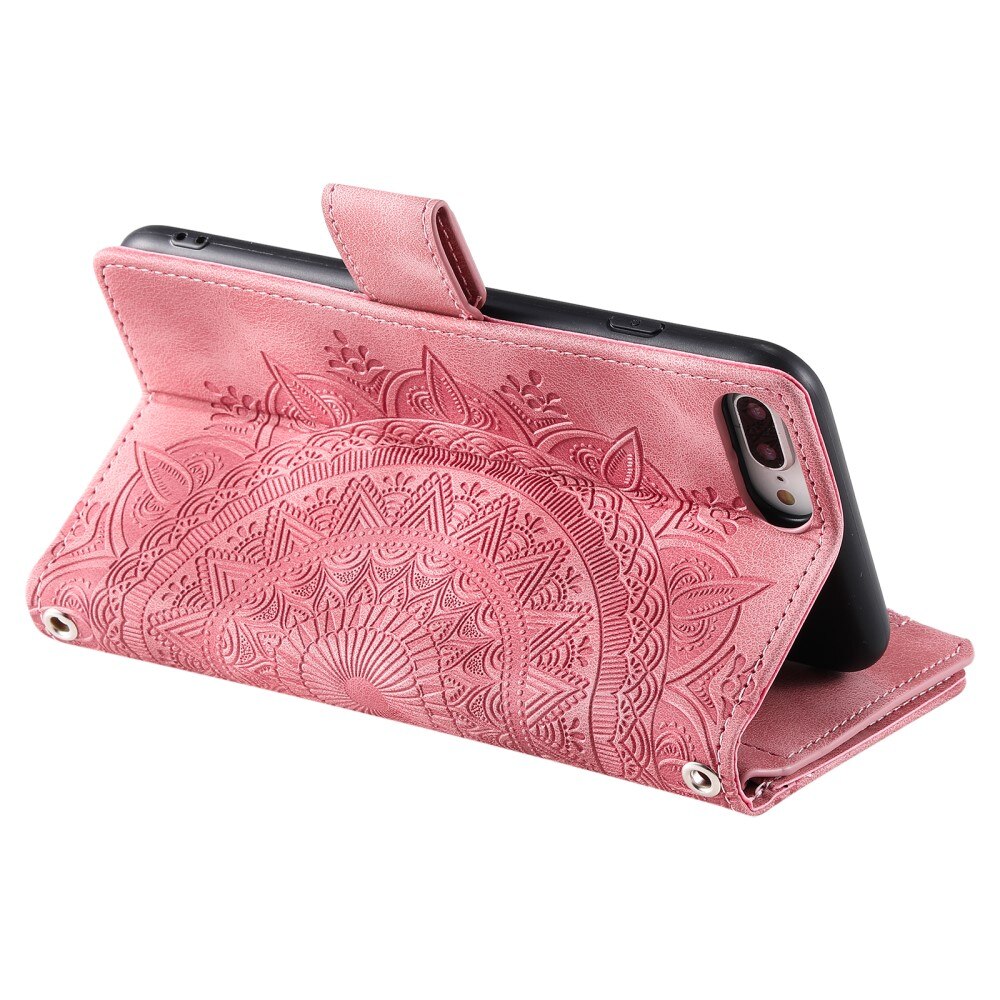 Borsa a portafoglio Mandala iPhone 7 Plus/8 Plus rosa