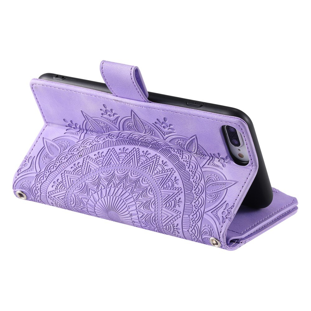 Borsa a portafoglio Mandala iPhone 7 Plus/8 Plus viola