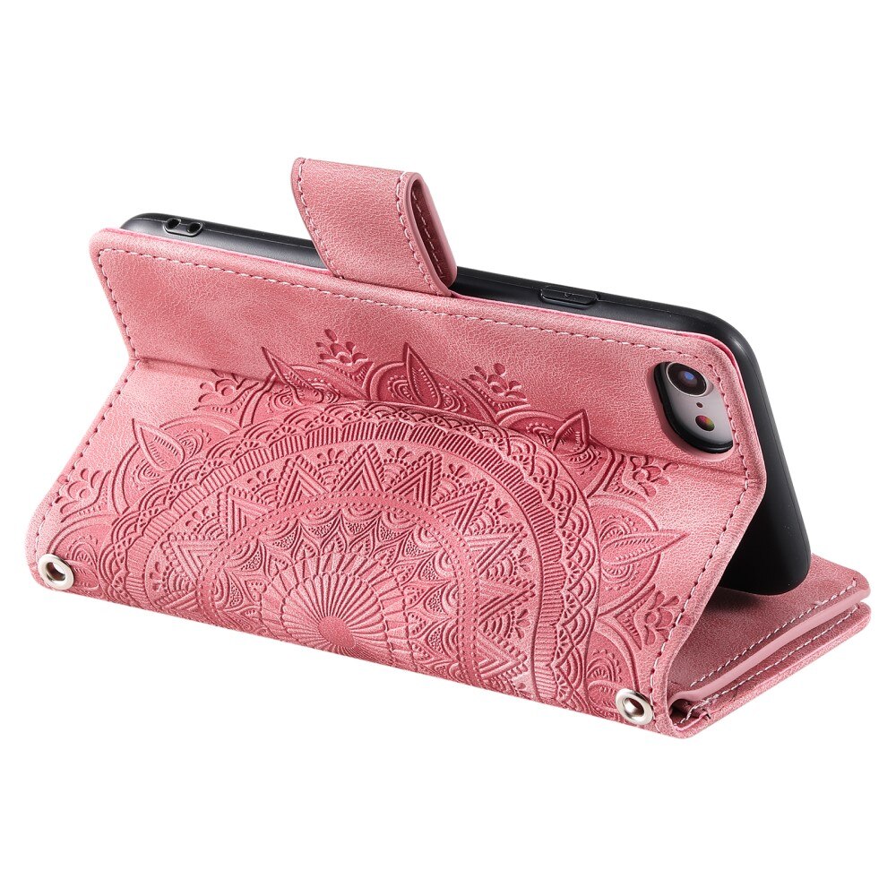 Borsa a portafoglio Mandala iPhone 8 rosa