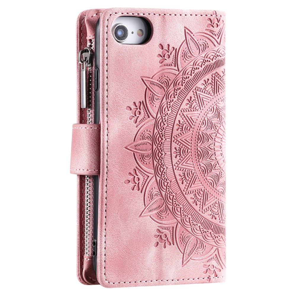 Borsa a portafoglio Mandala iPhone 8 rosa