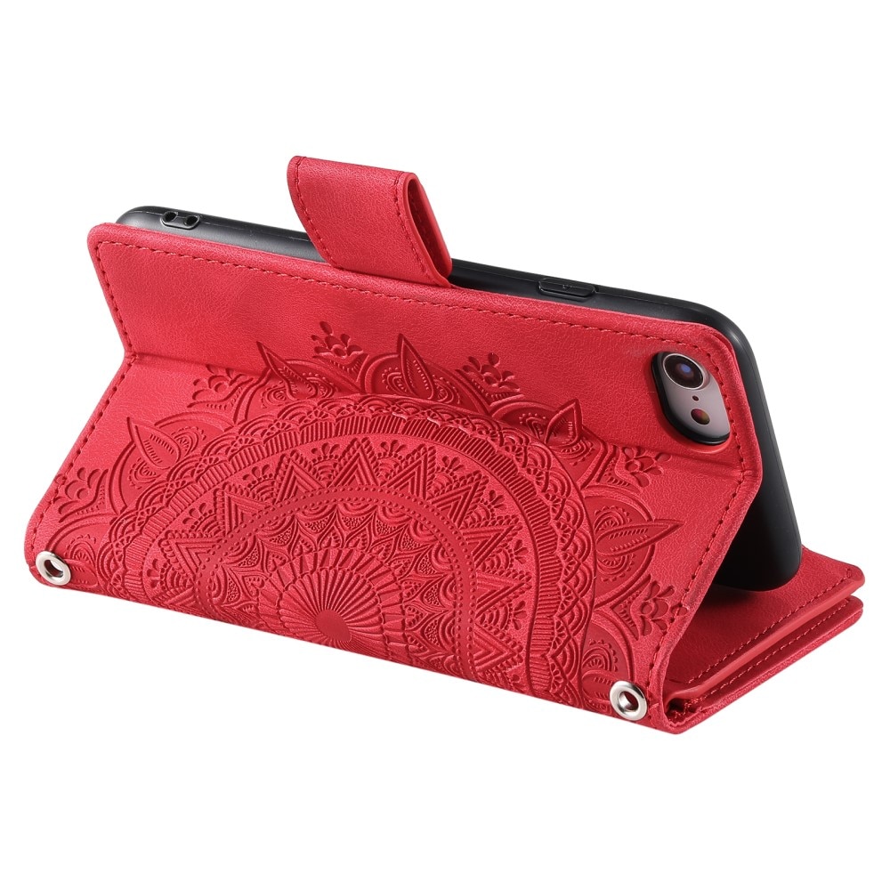 Borsa a portafoglio Mandala iPhone 8 rosso
