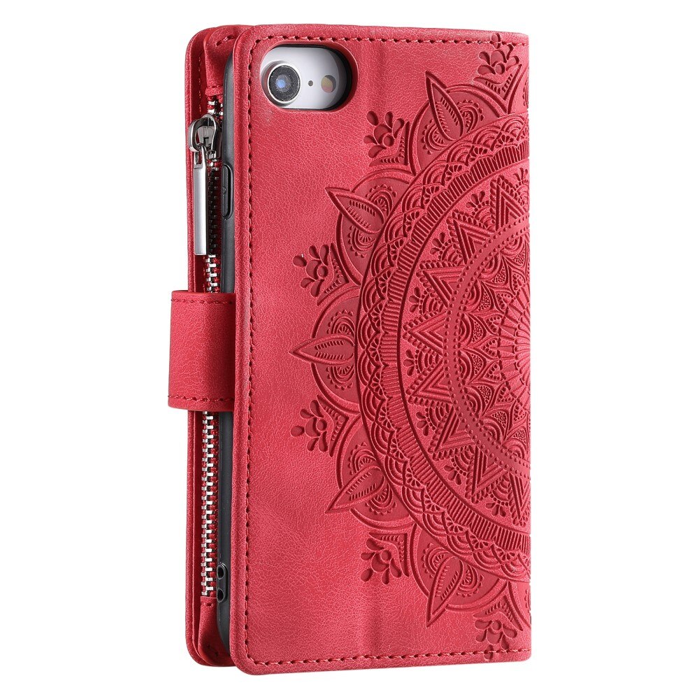 Borsa a portafoglio Mandala iPhone 8 rosso