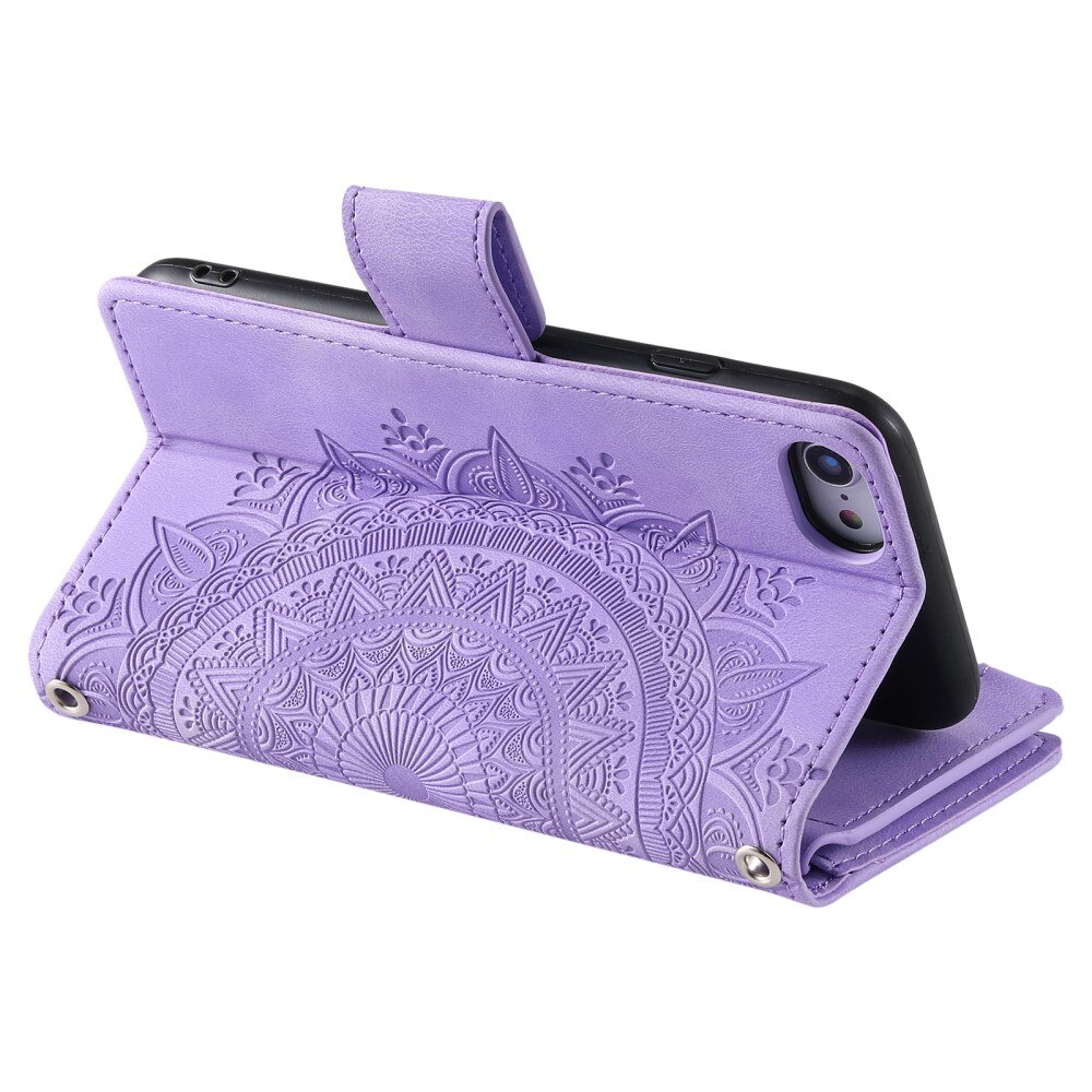 Borsa a portafoglio Mandala iPhone 7 viola