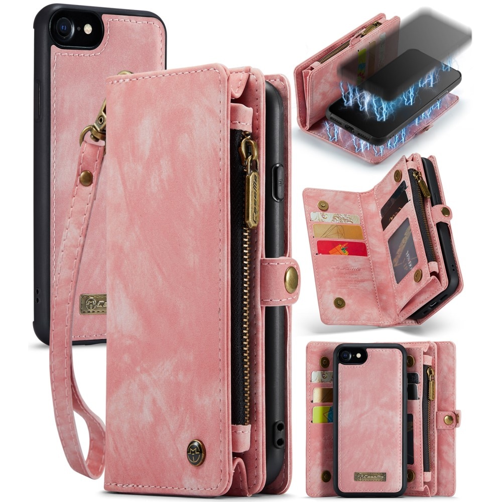 Cover portafoglio Multi-Slot iPhone 7/8/SE rosa