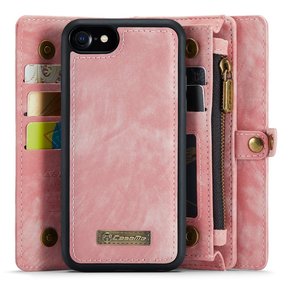 Cover portafoglio Multi-Slot iPhone SE (2022) rosa
