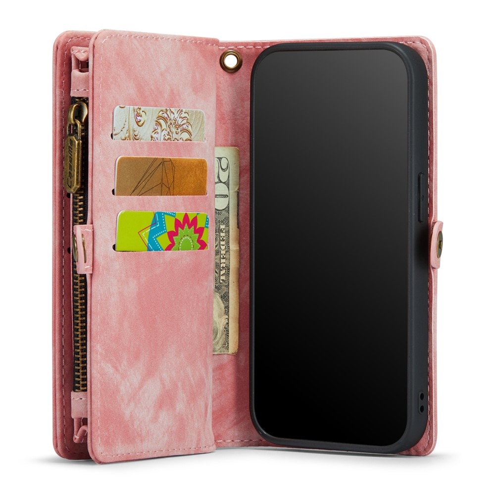 Cover portafoglio Multi-Slot iPhone SE (2020) rosa