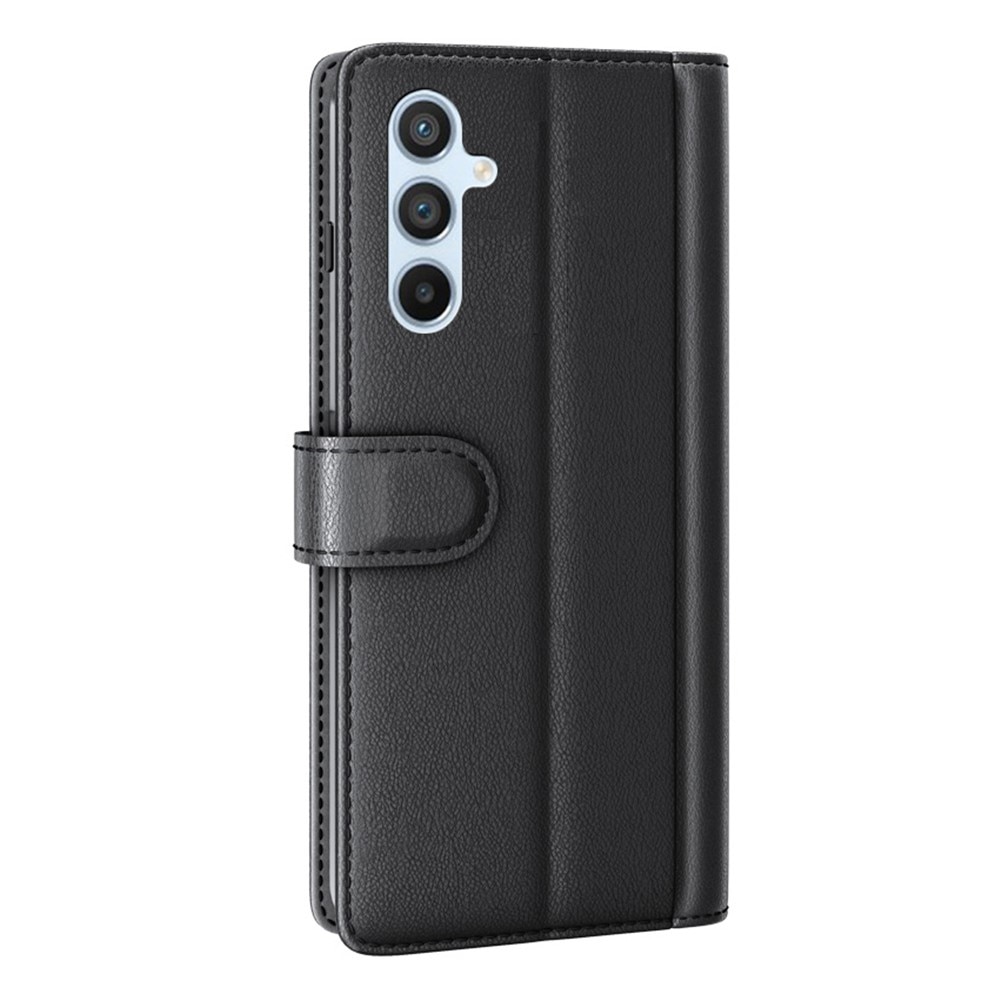 Custodia a portafoglio in vera pelle Samsung Galaxy A54 nero