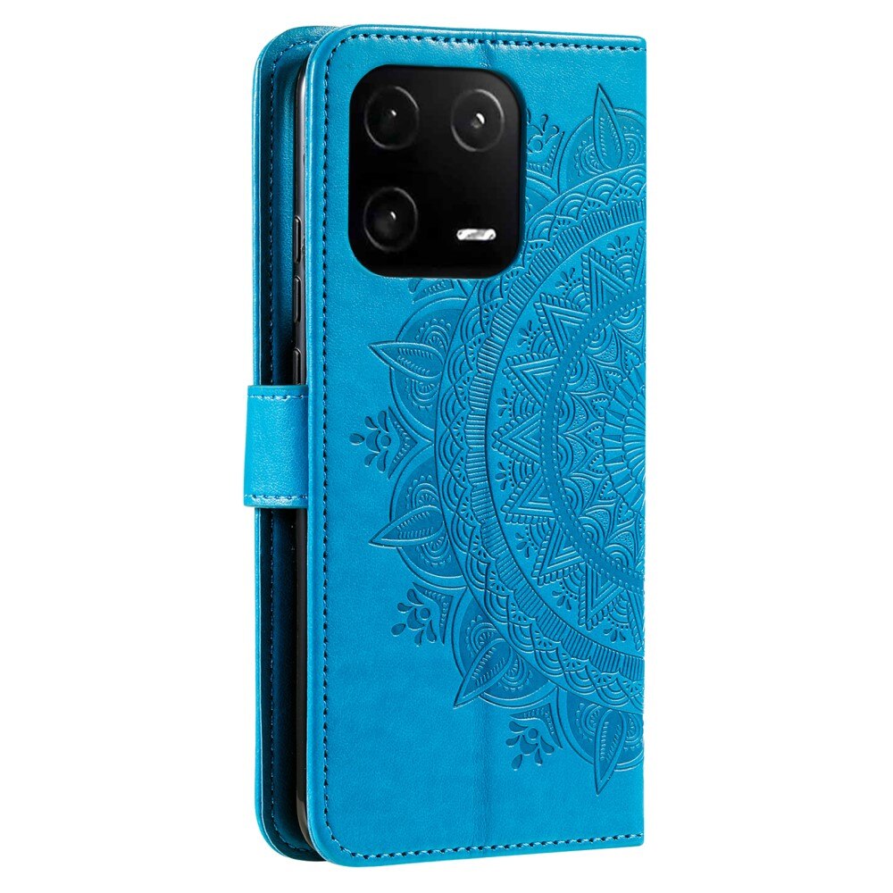 Custodia in pelle Mandala Xiaomi 13 Pro blu