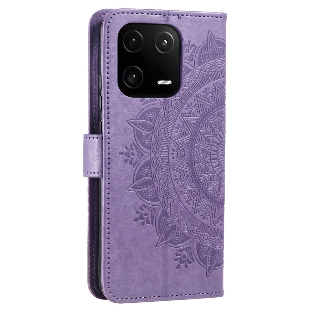 Custodia in pelle Mandala Xiaomi 13 Pro viola