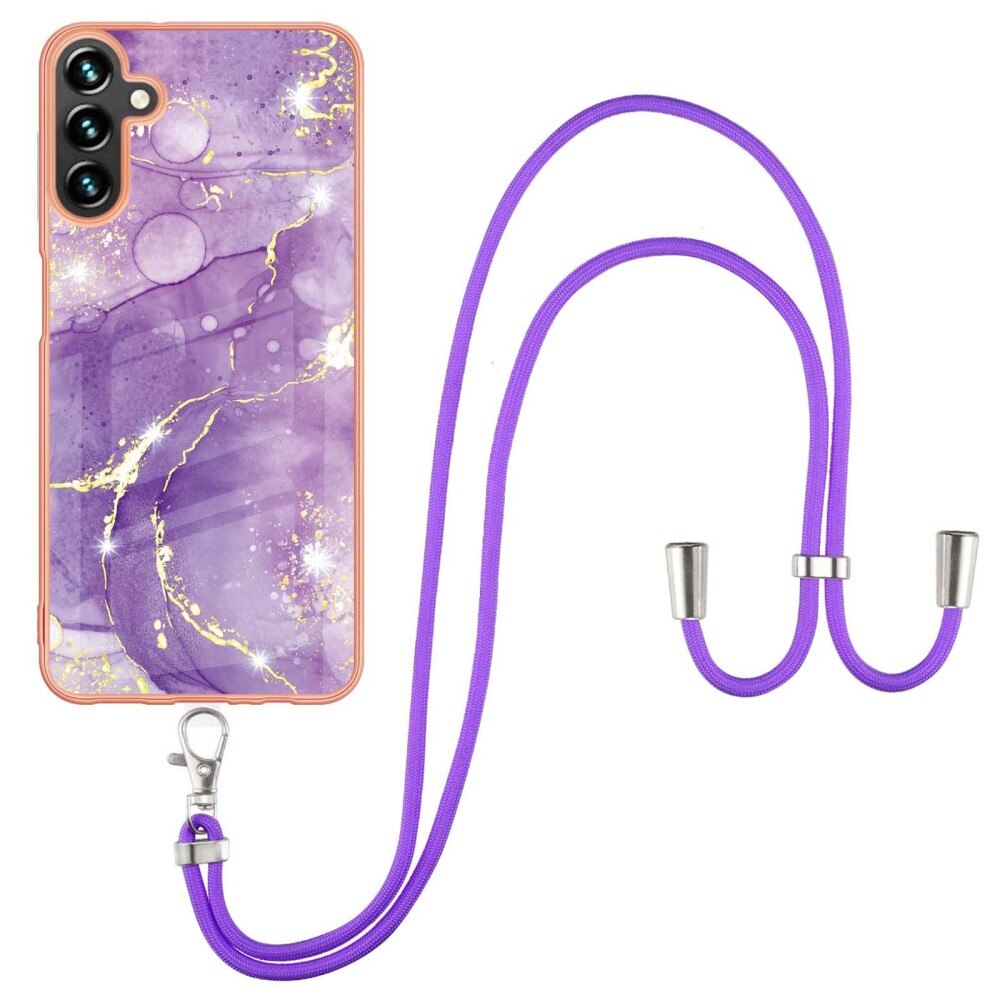 Cover cinturino Samsung Galaxy A54 marmo viola