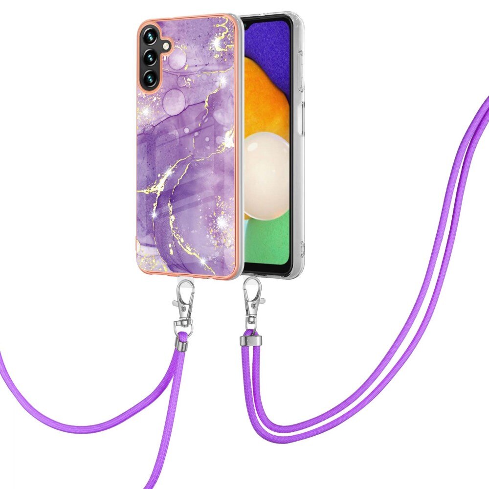 Cover cinturino Samsung Galaxy A54 marmo viola