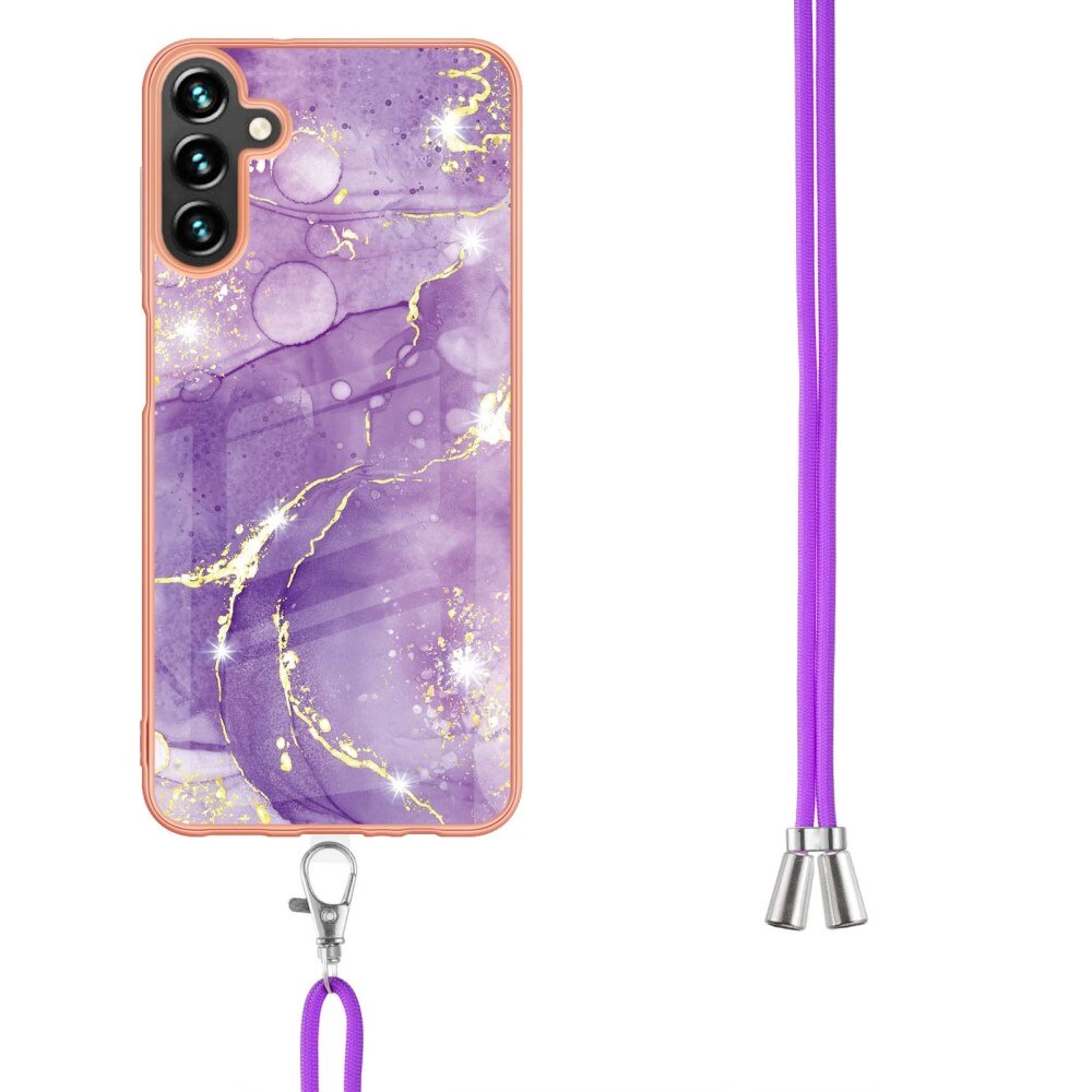 Cover cinturino Samsung Galaxy A54 marmo viola