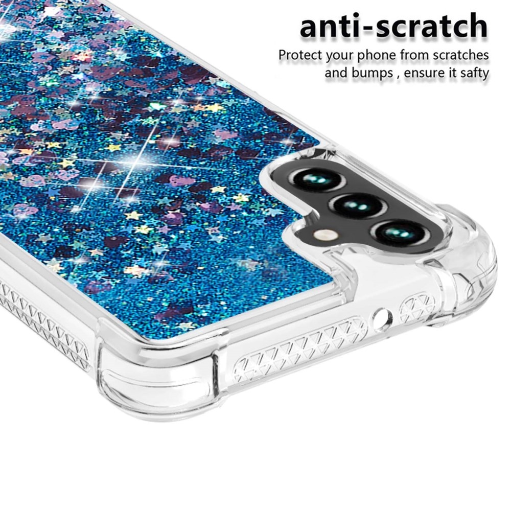 Cover Glitter Powder TPU Samsung Galaxy A54 blu