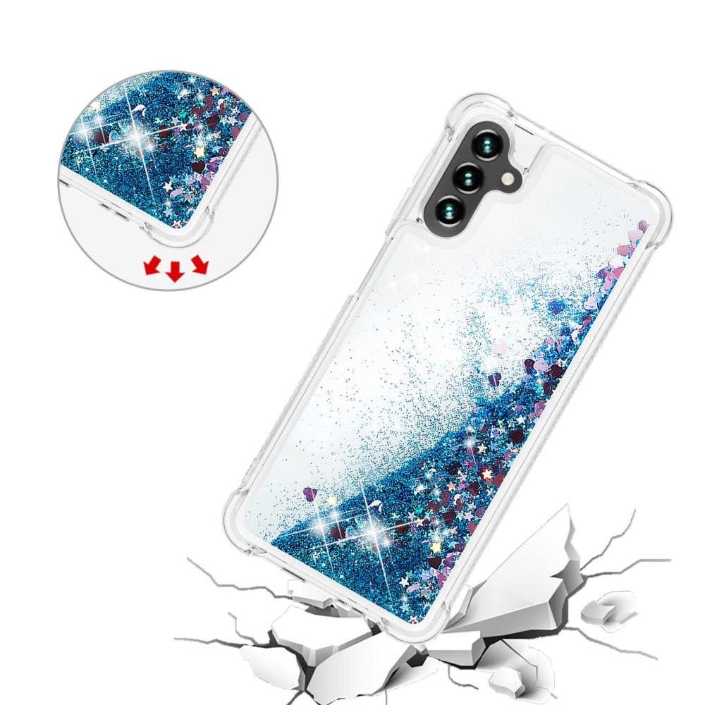 Cover Glitter Powder TPU Samsung Galaxy A54 blu