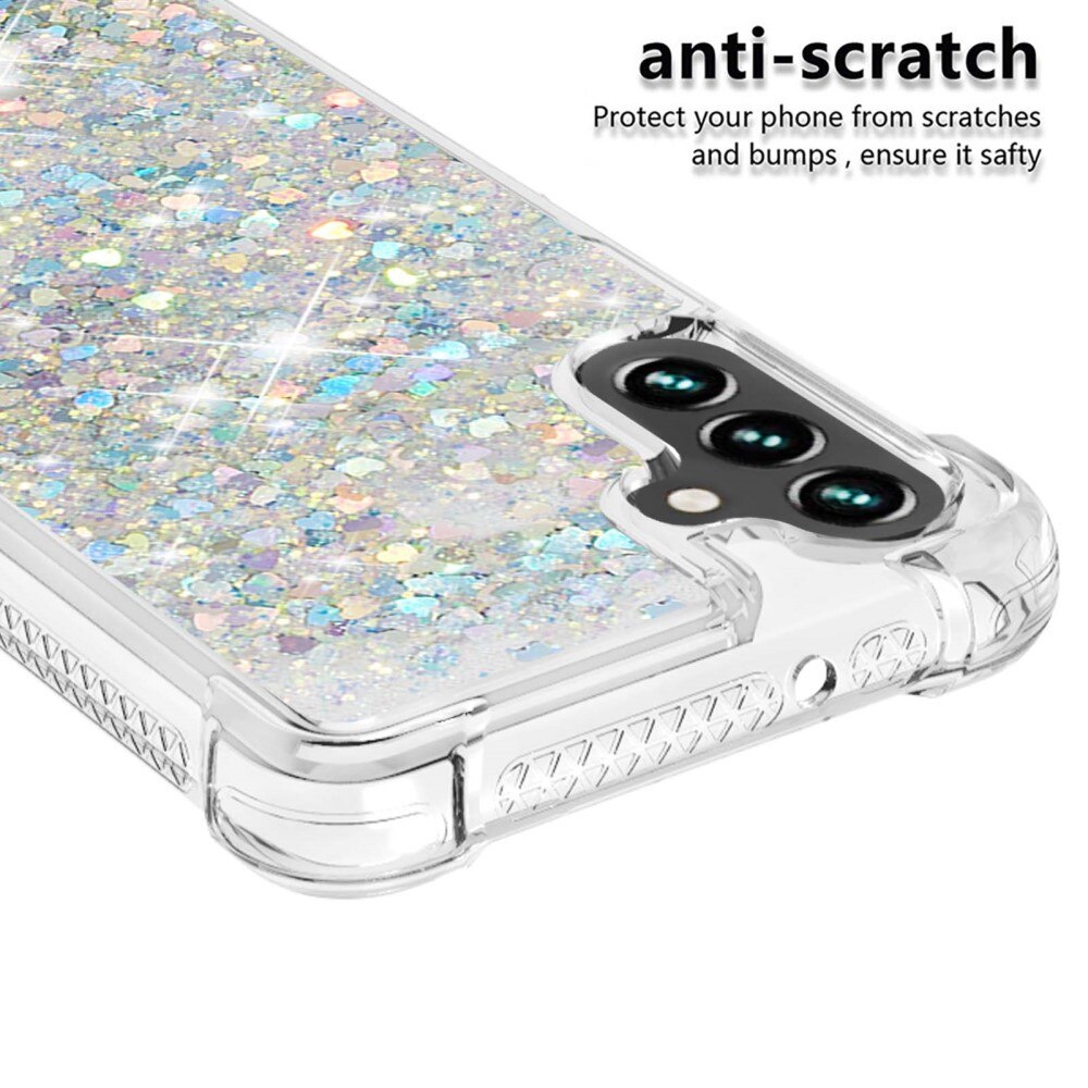 Cover Glitter Powder TPU Samsung Galaxy A54 d'argento