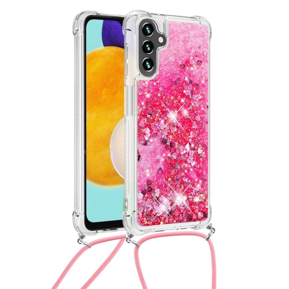 Cover cinturino Glitter Powder TPU Samsung Galaxy A54 rosa