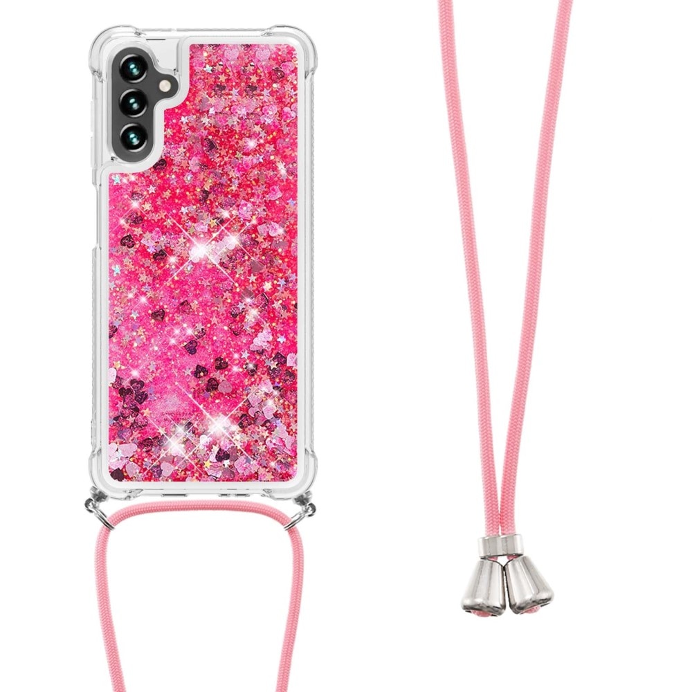 Cover cinturino Glitter Powder TPU Samsung Galaxy A54 rosa